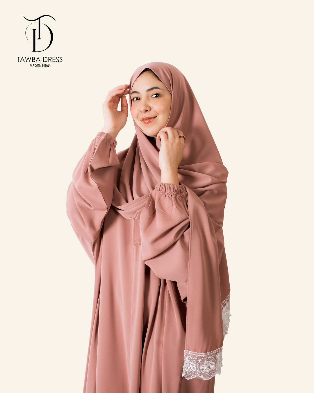 Abaya Nour - Rose