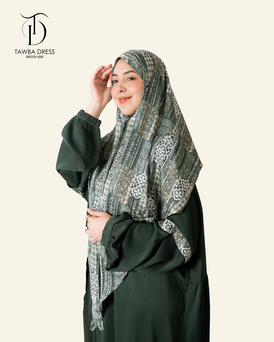 Abaya Tawba - Vert Royal