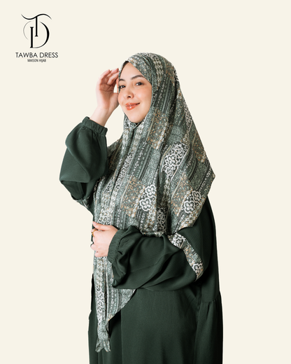 Abaya Tawba - Vert Royal