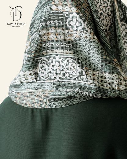 Abaya Tawba - Vert Royal
